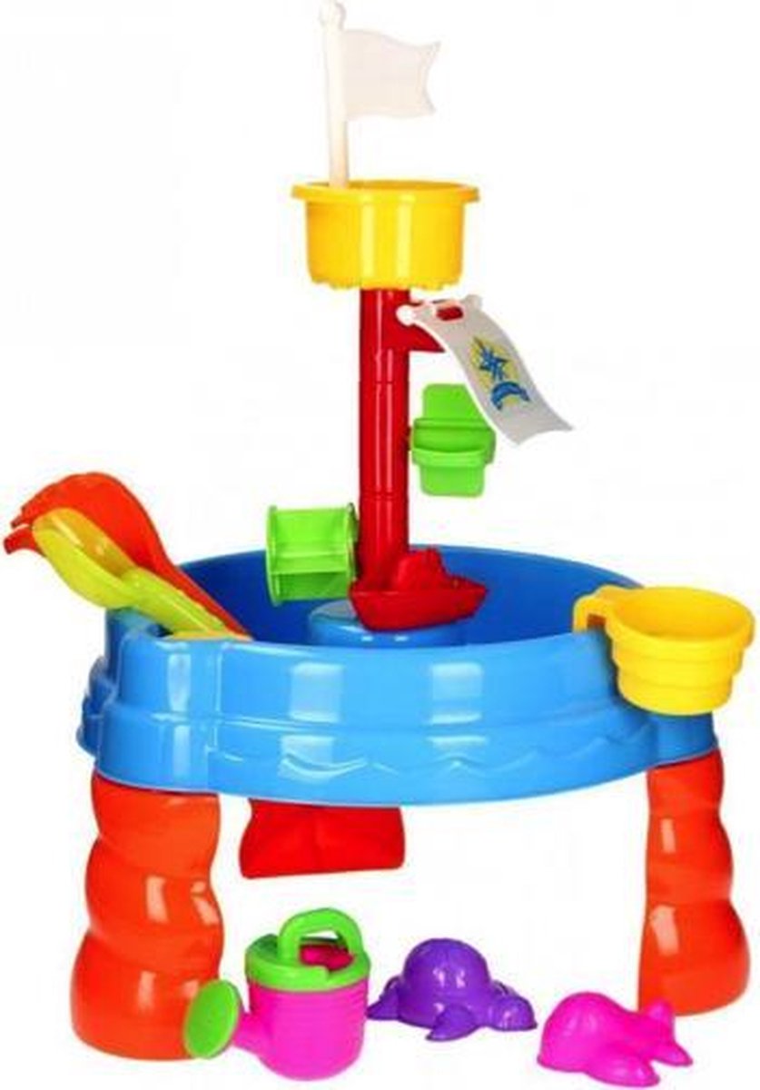 Zand- en Watertafel met Toren - 20 delig - inclusief speeltjes