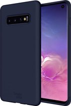 HappyCase Galaxy S10 Plus Hoesje Siliconen Back Cover Donker Blauw