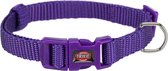 Hondenhalsband - Premium nylon halsband – S–M: 30–45 cm/15 mm – Kleur: Violet