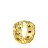 Lucardi Dames Gold helixpiercing gourmet - Piercing - Cadeau - Echt Zilver - Goudkleurig