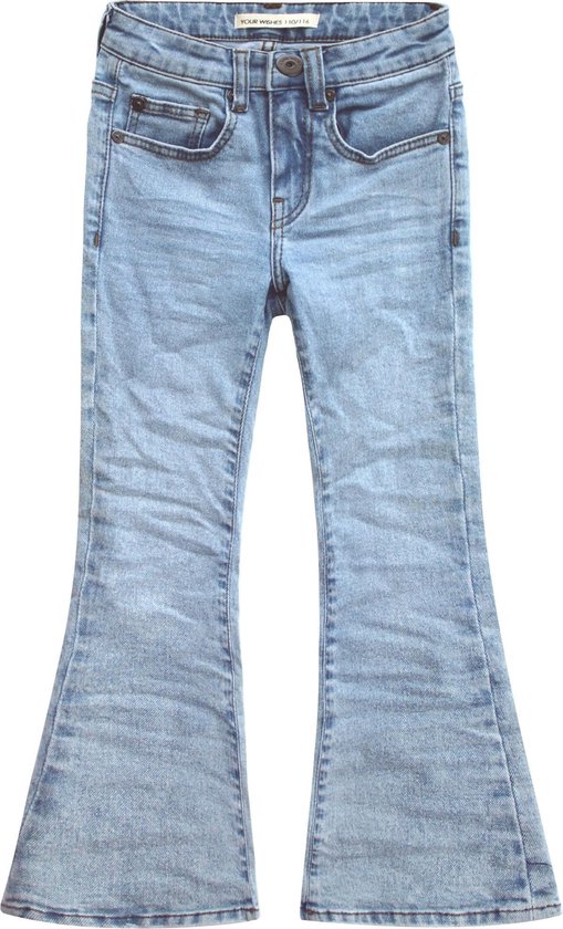 flared jeans / denim broek met wijde pijpen - lichtblauw | bol.com