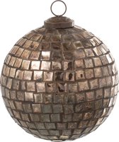 J-line Kerstbal Mozaiek Glas Antiek Goud Large