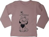Shirt  roze met print en tekst. 62/68