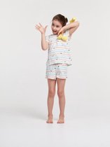 Woody - Pyjama Meisjes - meeuwen golven geprint - 4j