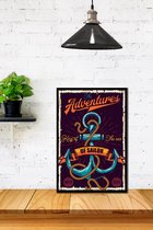 3D Retro hout Poster Kleine Adventures of Sailor