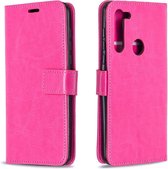 Voor Motorola Moto G8 Crazy Horse Texture Horizontale Flip Leren Case met Houder & Kaartsleuven & Portemonnee & Fotolijst (Rose)