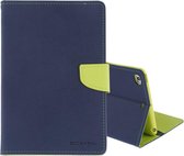 GOOSPERY FANCY DIARY Horizontale leren flip-hoes voor iPad Mini (2019), met houder en kaartsleuven en portemonnee (blauw)