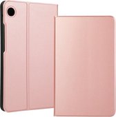 Voor Huawei MatePad T8 / C3 8 inch Spanning Elastische Textuur Horizontale Flip Leren Case met Houder (Rose Goud)