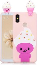 Voor Xiaomi Redmi 6 Pro schokbestendige cartoon TPU beschermhoes (ijs)