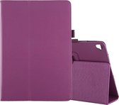 Voor iPad 10.2 / iPad 10.5 / iPad 10.2 2020 Litchi Texture Horizontale Flip Leren Case met Houder (Paars)
