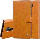 Voor Xiaomi Redmi 9 Business Style Oil Wax Texture Horizontale Flip Leather Case, met houder & kaartsleuven & portemonnee (geel)