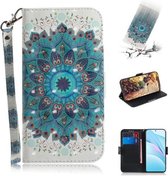 Voor Xiaomi Mi 10T Lite 5G 3D Gekleurde Tekening Horizontale Flip Leren Case met Houder & Kaartsleuven & Portemonnee & Lanyard (Pauwkrans)
