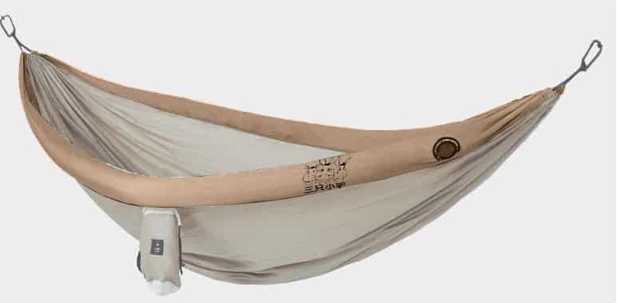 Outdoor dubbele opblaasbare hangmat anti-rollover camping schommel, afmeting: 270x140cm (kaki)