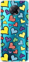 Voor Xiaomi Redmi K30 Pro schokbestendig geverfd transparant TPU beschermhoes (harten)