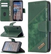 Voor xiaomi redmi 7a bijpassende kleur krokodil textuur horizontale flip pu lederen tas met portemonnee & houder & kaartsleuven (groen)