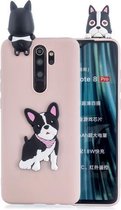 Voor Xiaomi Redmi Note 8 Pro schokbestendig 3D liggend Cartoon TPU beschermhoes (schattige hond)