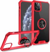 Armor Ring PC + TPU magnetische schokbestendige beschermhoes voor iPhone 11 Pro (rood)