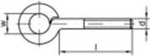 TOOLCRAFT Schroefogen type 48 (Ø x l) 6 mm x 10 mm Galvanisch verzinkt staal M4 100 stuk(s)