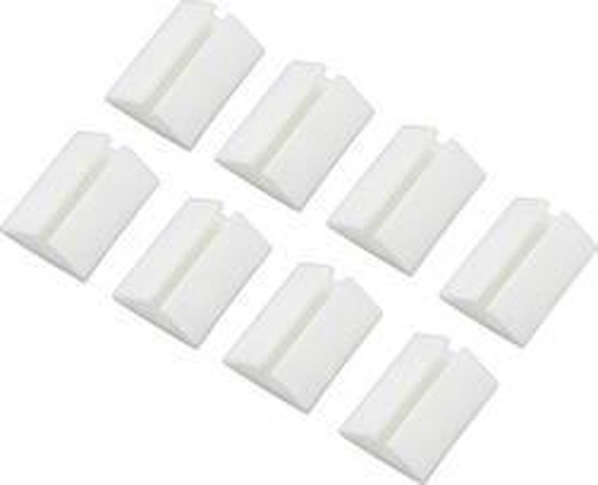 TRU COMPONENTS Kabelhouder Zelfklevend 1571994 Bundel-Ø (bereik) 2.50 tot 3.50 mm Wit 8 stuk(s)