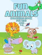 Fun Animals Coloring Book For Kids Ages 4-8