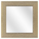 Spiegel met Brede Houten Lijst - Vergrijsd - 30 x 30 cm