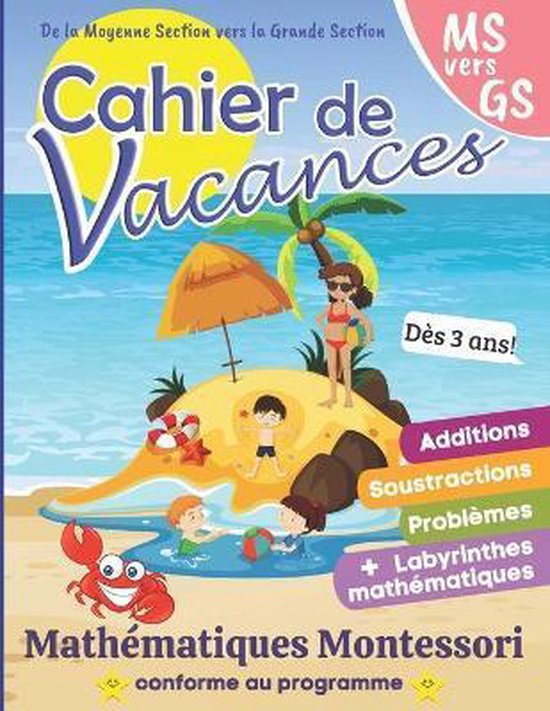 Cahier de Vacances Mathématiques MONTESSORI - cover