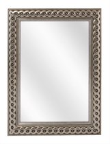 Spiegel met Gevlochten Houten Lijst - Zilver - 50 x 80 cm