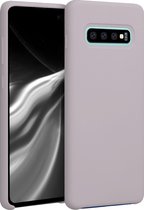kwmobile telefoonhoesje voor Samsung Galaxy S10 Plus / S10+ - Hoesje met siliconen coating - Smartphone case in lila wolk