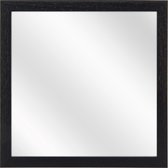 Spiegel met Vlakke Houten Lijst - Zwart - 30 x 30 cm