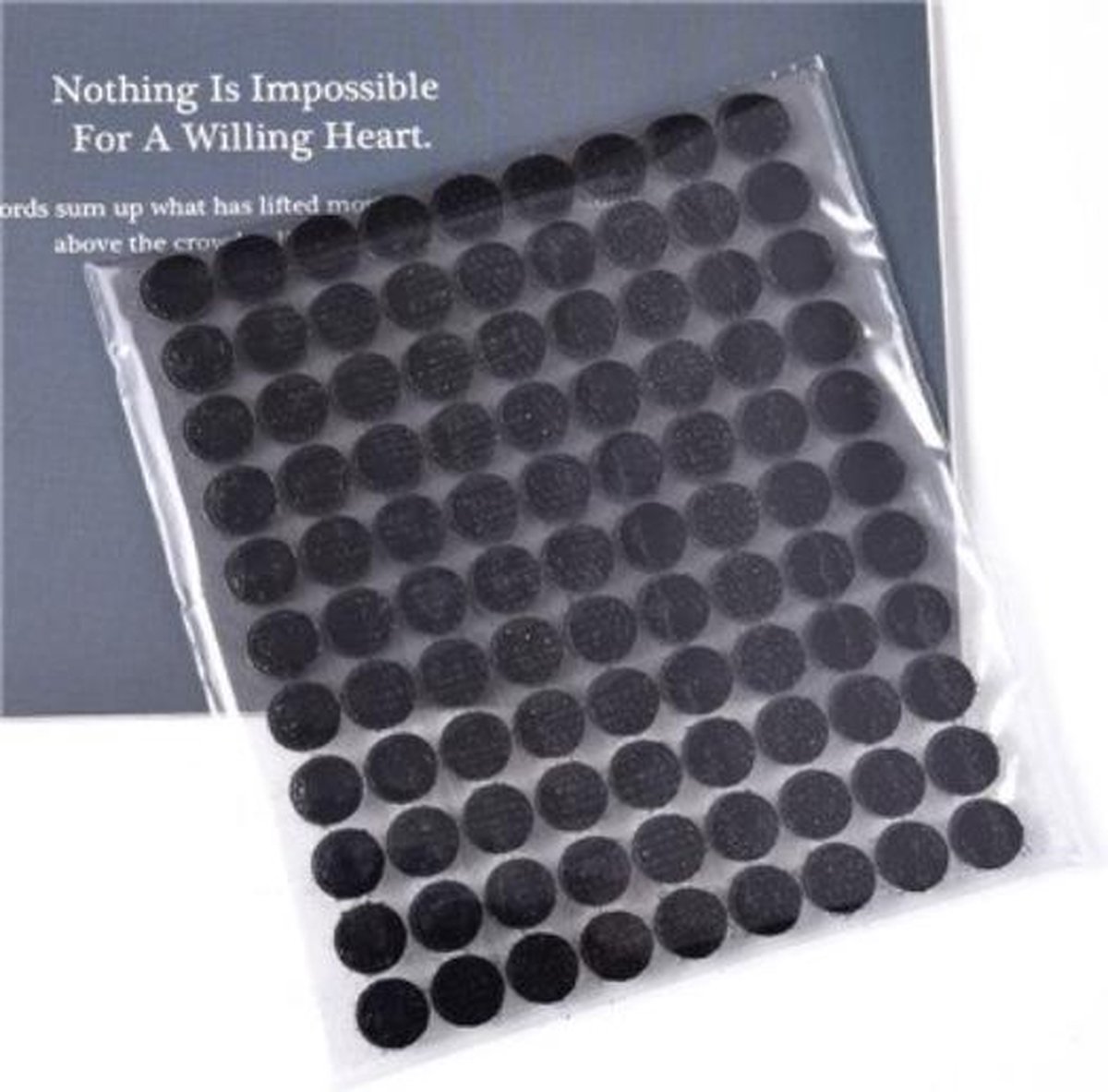 Velcro adhésif - Set de 102 pièces (total de 204 pièces) - Zwart - 15 mm de  diamètre 