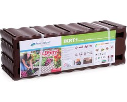 Tuinpadplaten - grondplaten bruin - set van 8 stuks