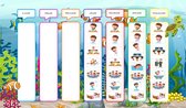Franstalig! Pakket planbord Sealife meisjesvariant - weekplanner Kind - Planbord Kinderen - Planbord Kind - magneetbord voor kinderen - planbord - weekplanner - autisme - planner