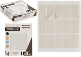 Pincello Witte stickers rechthoekig - 22548 - Zelfklevend
