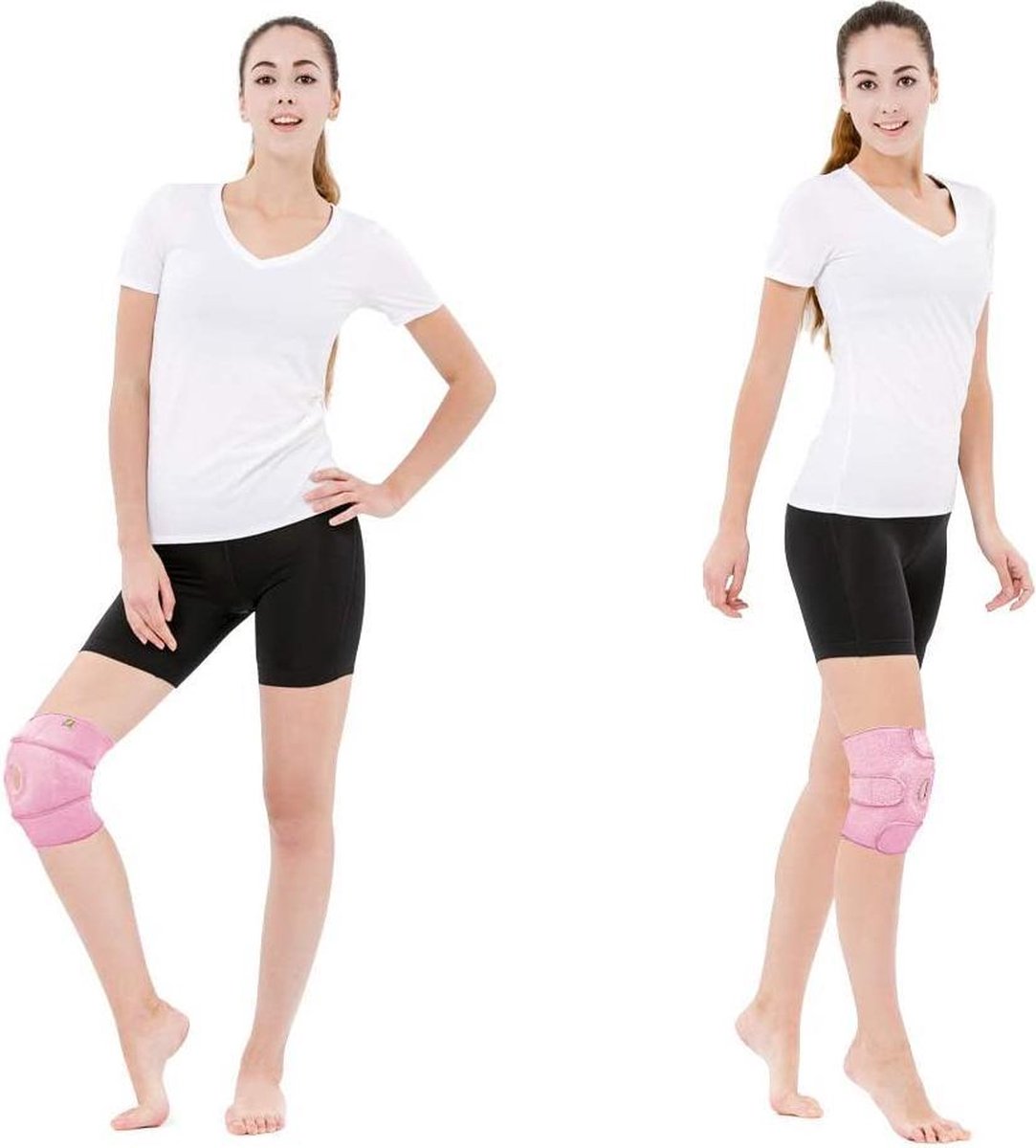 BRACOO KS10 Kniebandage - Verstelbare Neopreen Kniebrace - Rechter/Linker Knie - Patella Stabilisator Opening - Roze — afbeelding 7