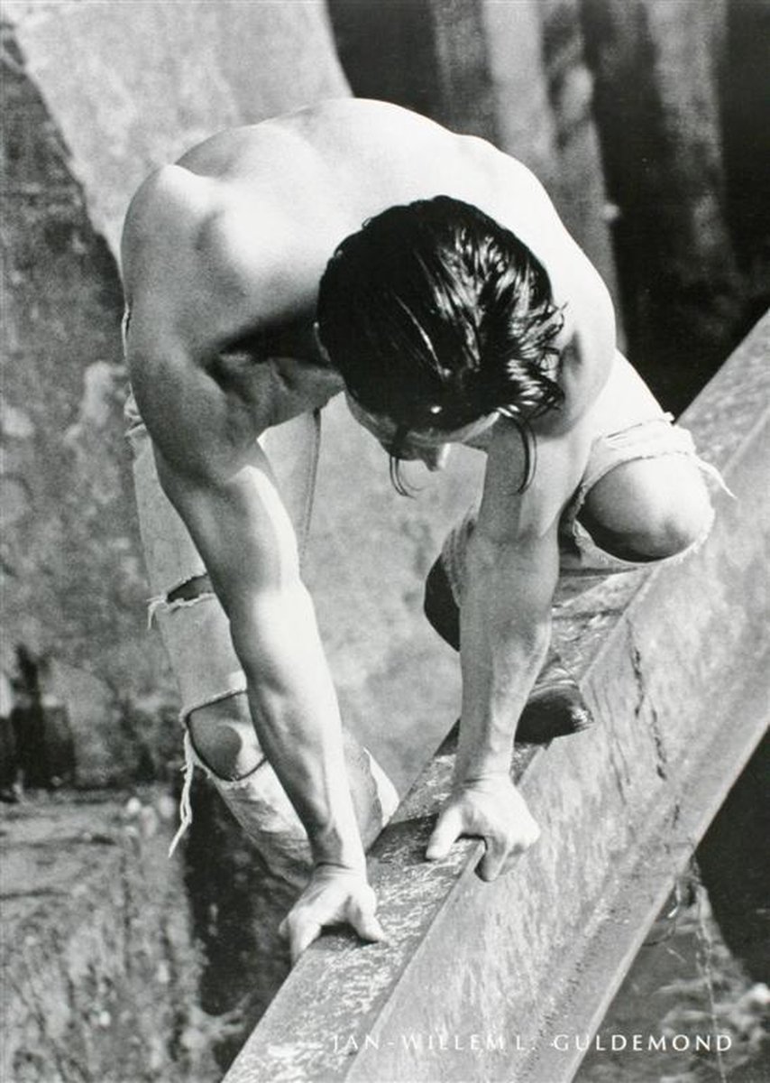 Catch Projecten Poster - Benno Climbing - J.W.L Gulemond - Zwart/Wit - Fotografie - Jaren 80