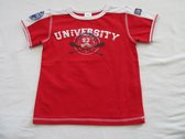 Dirkje , jongens , t-shirt korte mouw , rood university , 3 jaar - 98