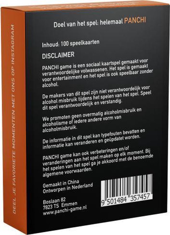 Thumbnail van een extra afbeelding van het spel PANCHI - Het allerlauwste drankspel van Nederland