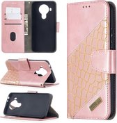 Voor Nokia 5.4 Bijpassende kleur Krokodiltextuur Horizontale Flip PU-lederen tas met Portemonnee & Houder & Kaartsleuven (Rose Goud)