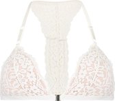 Hunkemöller Dames Lingerie Voorgevormde triangle bralette Rose  - Wit - maat S