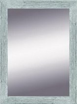 Spiegel Wit Zilver 52x72 cm – Stella – Zilveren Wandspiegel 
 – Muur Spiegel – Zilveren Spiegels – Perfecthomeshop