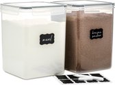 Stosh Voorraadpotten - Diepvriesbakjes - Voorraadbussen -  Vershouddoos - Plastic Bakjes - Voedselcontainer - 2 Stuks - 5.2L - BPA vrij - Kunststof