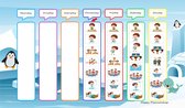 Pakket planbord Ice Animals jongensvariant - weekplanner Kind - Planbord Kinderen - Planbord Kind - magneetbord voor kinderen - planbord - weekplanner - autisme - planner