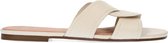 Manfield - Dames - Witte leren slippers - Maat 39