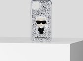 Karl Lagerfeld Apple iPhone 11 Pro Max Hoesje Zilver Backcover - Glitter Flakes