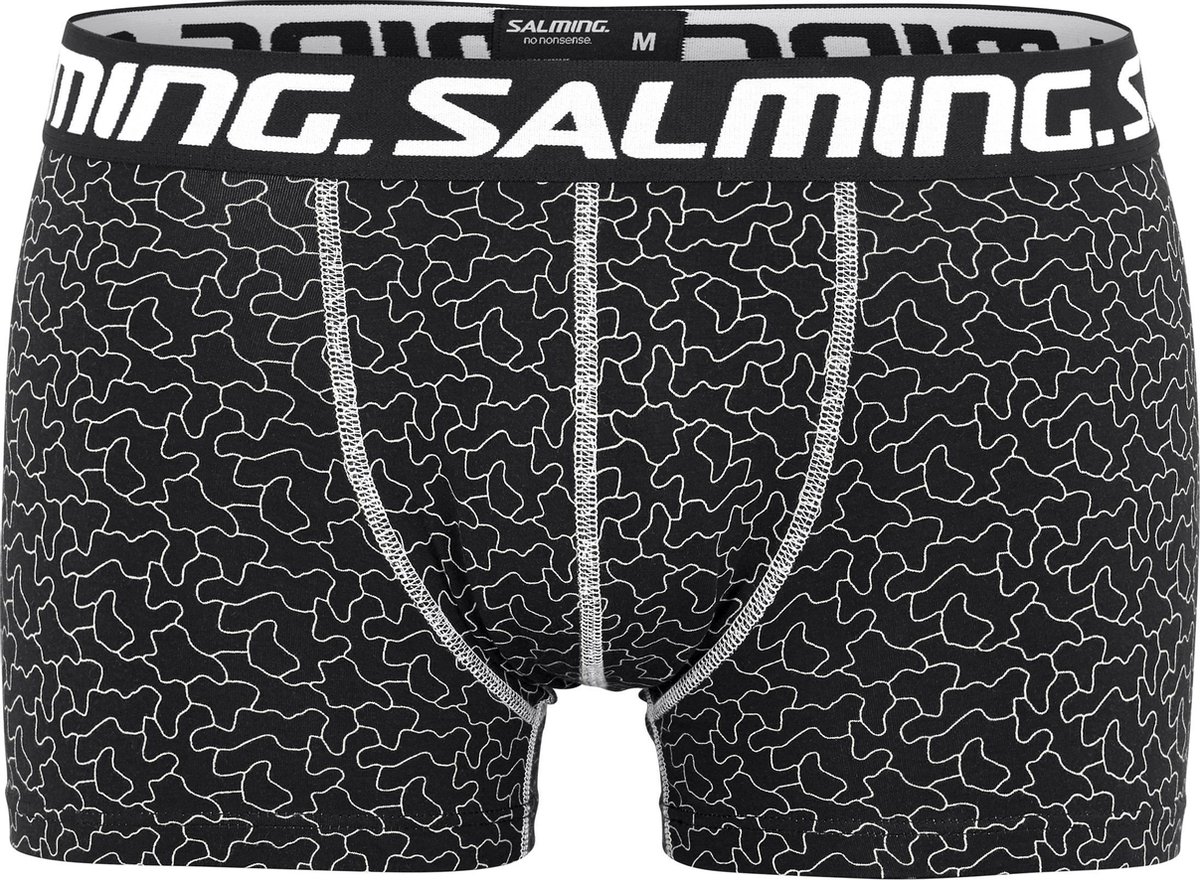 De beste boxershorts- Salming- 2 stuks- boxershort heren- maat M- zwart/grijs- steel