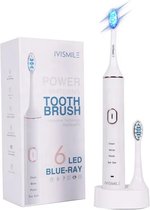 IVISMILE 2-in-1 Sonische Elektrische Tandenborstel Met LED Blue Light – Tanden Bleken - Ultrasoon Whitening Tandenborstel – incl. 2 Led-opzetborstels-Draadloze oplaadbare