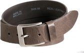 Just Dreamz - Heren riem - Donker grijs - Leer - 4 cm - Bandmaat 115