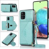 Voor Samsung Galaxy A11 EU multifunctionele cross-body kaarttas TPU + PU achterkant hoes met houder & kaartsleuf & portemonnee (groen)