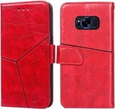 Voor Samsung Galaxy S8 + geometrische stiksels Horizontale flip TPU + PU lederen tas met houder & kaartsleuven en portemonnee (rood)
