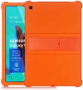 Voor Galaxy Tab S5e T720 tablet-pc siliconen beschermhoes met onzichtbare beugel (oranje)